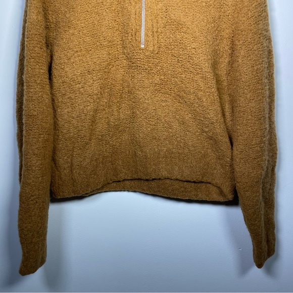 Aritzia Wilfred Free  yellow sweater pullover  half zipped  size  XS - Picture 8 of 9
